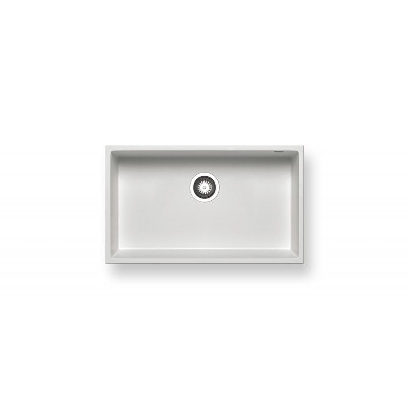 PYRAMIS 070068311 Lavello PYRAGRANITE TETRAGON 1B 740x440 Mm Sottotop Reversibile Snow