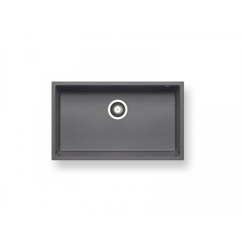 PYRAMIS 070068811 Lavello PYRAGRANITE TETRAGON 1B 740x440 Mm Sottotop Reversibile Iron Grey