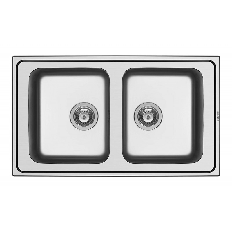 PYRAMIS 107157730 Lavello Alea 2 vasche 86x50cm Acciaio Inox