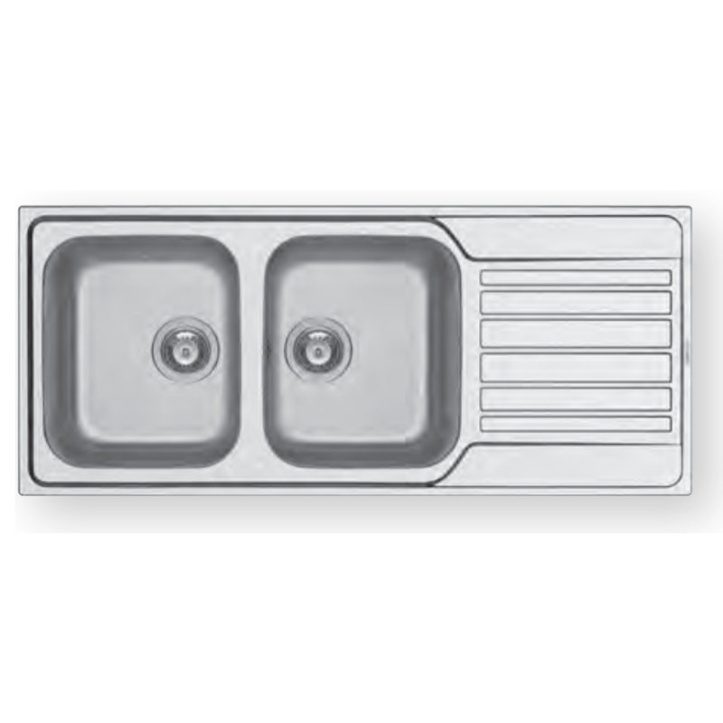 PYRAMIS 107169530 Lavello Fedra Extra Vasca SX 1160x500 Mm Acciaio Inox Decor