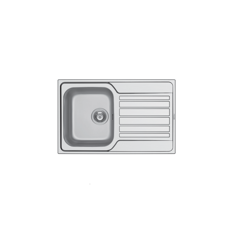 PYRAMIS 107173730 Lavello inox Fedra 1 vasca sx + gocciolatoio 79x50cm Acciaio Inox