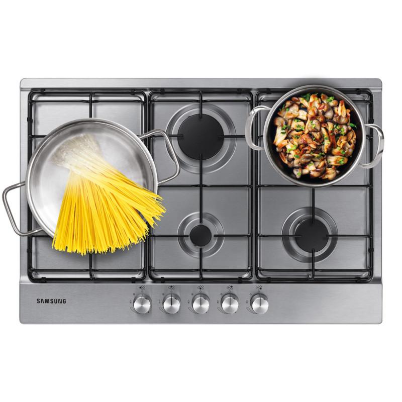 Samsung NA75M3130AS Piano Cottura A Gas 75cm 5 Bruciatori Inox