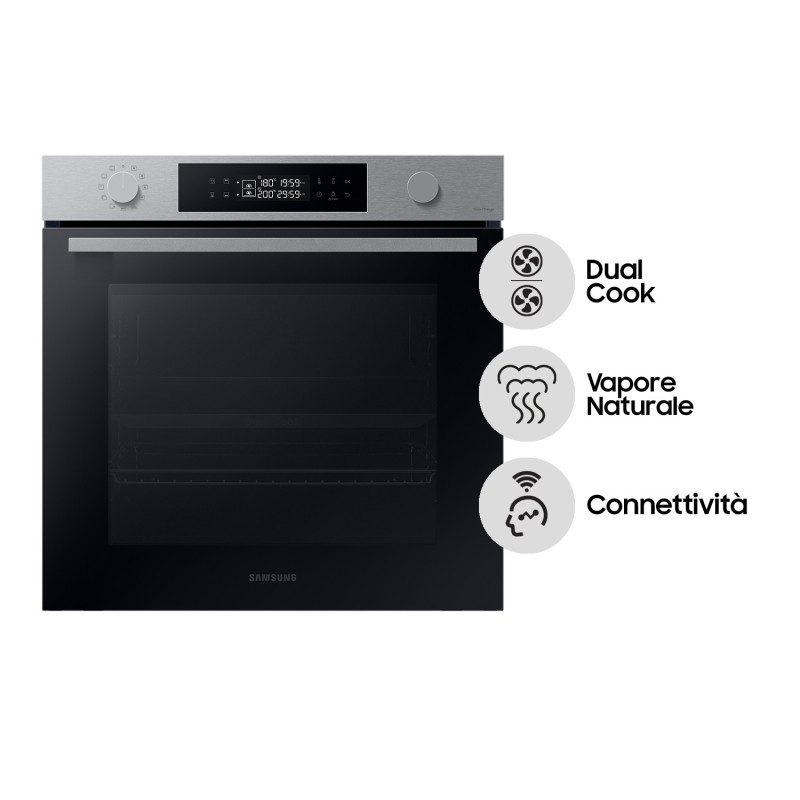 Samsung NV7B44403BS Forno Ad Incasso Dual Cook Serie 4 76 L A+ Inox