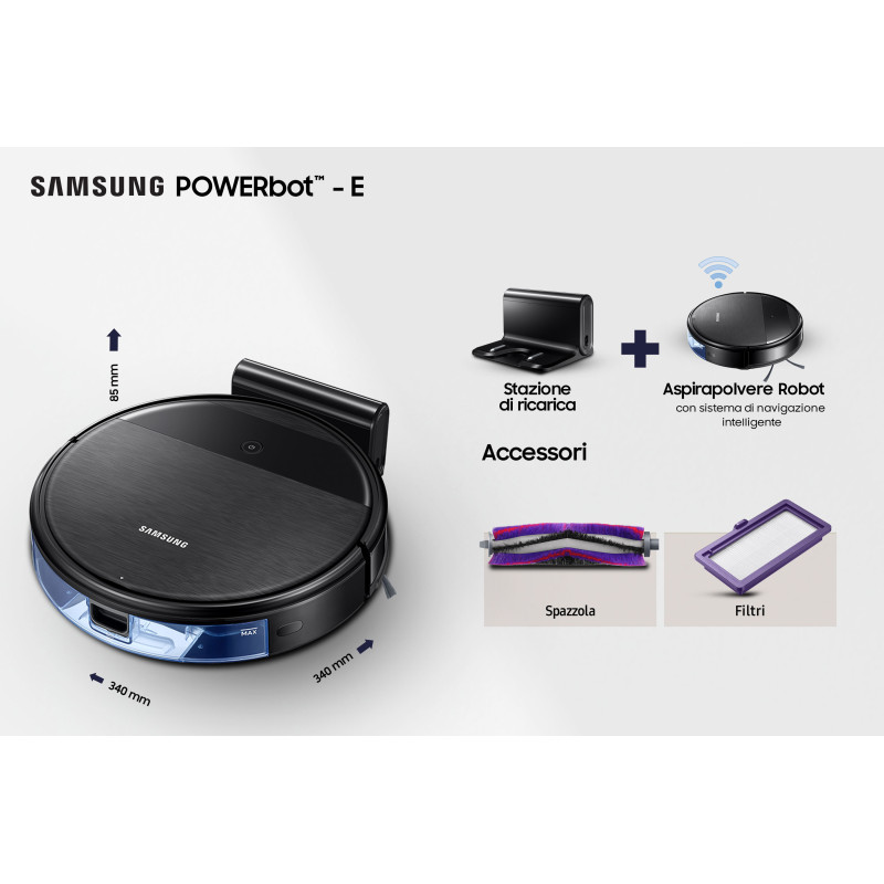 Samsung Robot Aspirapolvere POWERbot™ 2 IN 1 Aspira E Lava VR05R5050WK