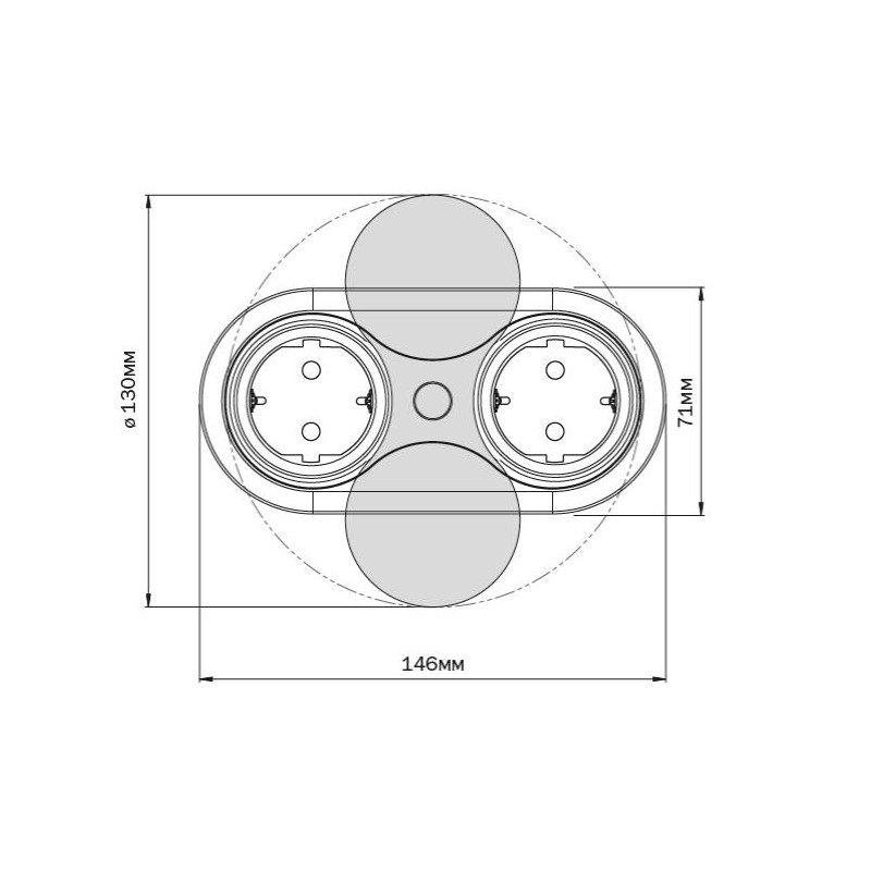 SFL BP8-2 Doppia Presa A Scomparsa Schuko + Schuko - Inox Spazzolato