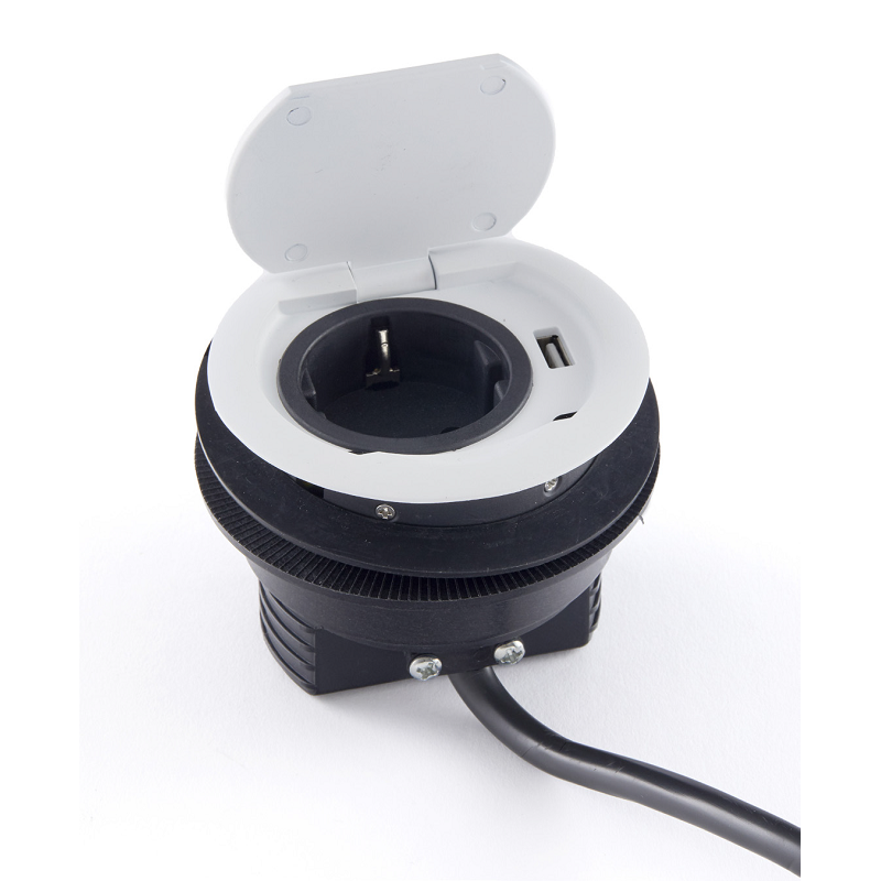 SFL RINGU-SCH-W Presa Schuko + usb a Scomparsa - Bianco