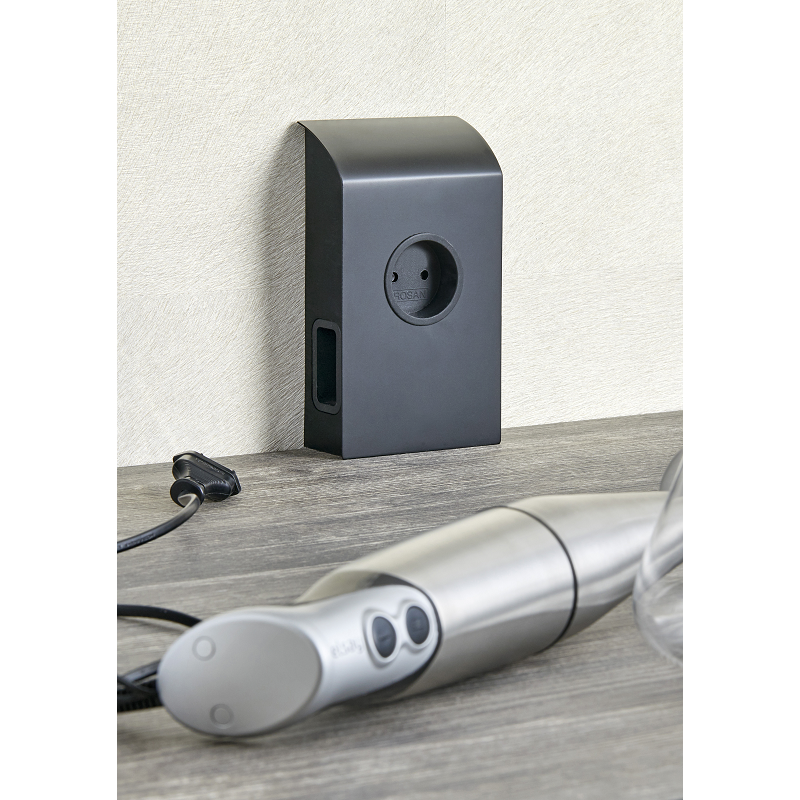 SFL SCA9610N Presa Con Fissaggio A Muro Schuko + 2 Usb - Nero Opaco TP