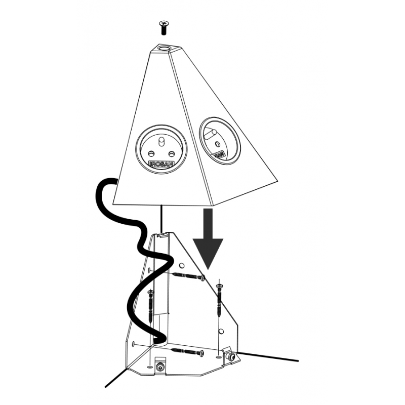 SFL TET-U2-2-IB Presa Da Angolo 2 Prese Schuko + 1 Presa Usb - Inox