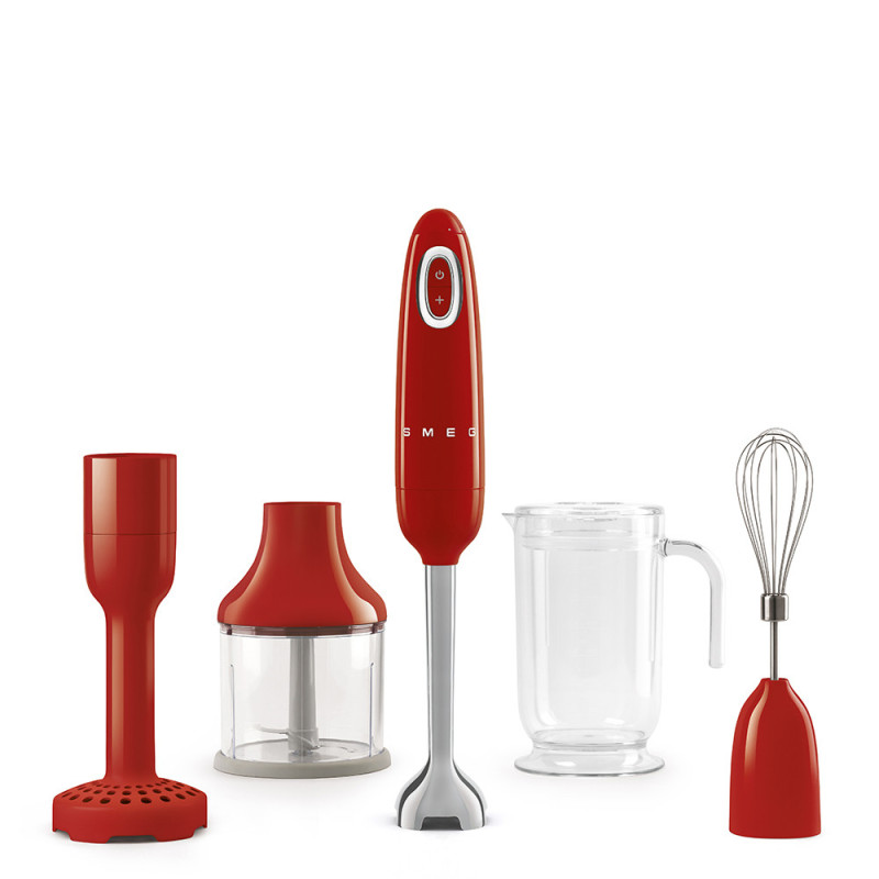 Smeg Frullatore Immersione con Accessori 50's Style – Rosso LUCIDO – HBF22RDEU