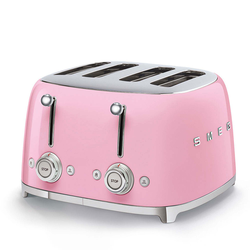 Smeg Tostapane 50's Style – Rosa LUCIDO 4x4 – TSF03PKEU