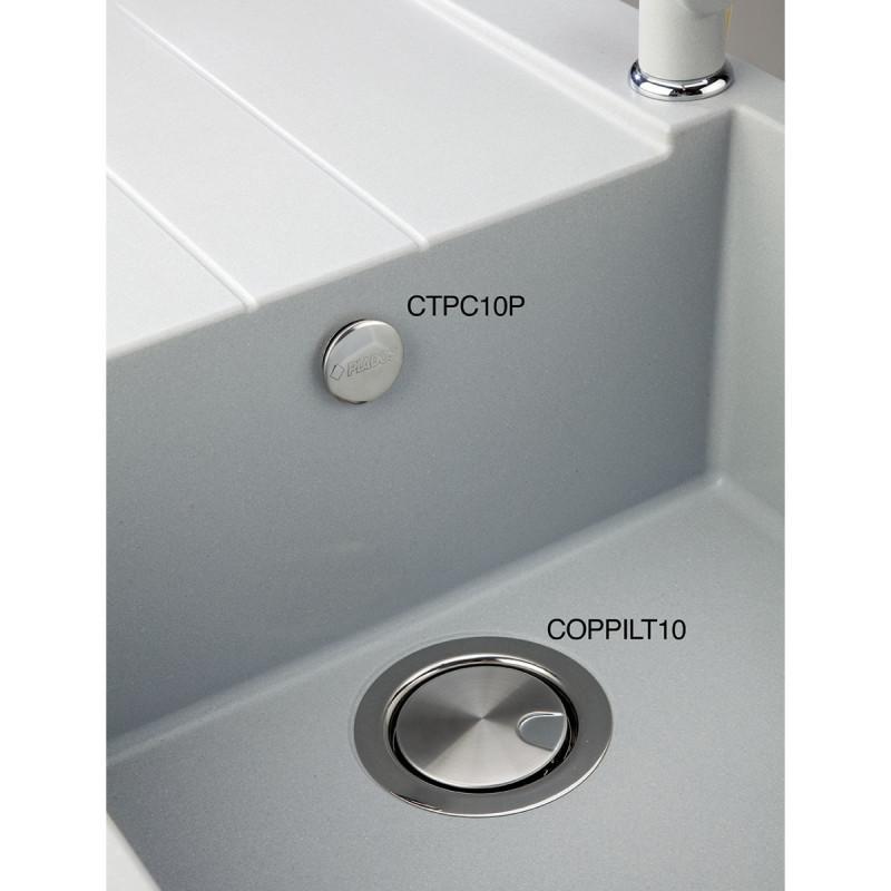 TELMA COPPILT10 Kit Composto Da Cestello E Copripiletta. Compatibile Con Tutte Le Pilette Di Scarico Standard Da 3 5 Pollici