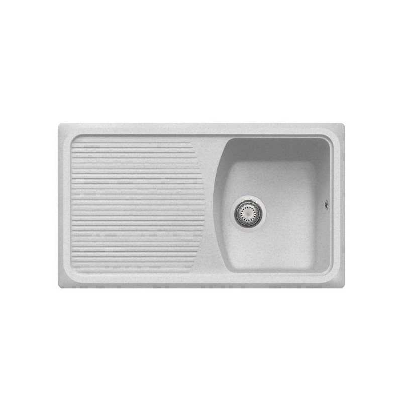 TELMA DO08610.31 Lavello DOMINO  1 vasca + gocciolatoio 860x500 mm sopratop telmagranit  Bianco Opale