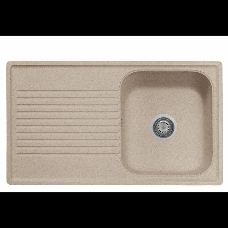 TELMA FT08610.29 Lavello FUTURA 1 Vasca + Gocciolatoio Reversibile 860x500 Mm Telmagranit Avena