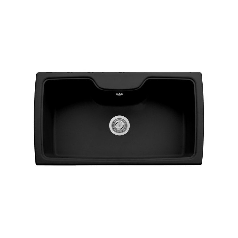 TELMA HR0860.26 Lavello NAIKY 1 Vasca 880x500 Mm Telmagranit Nero Opaco