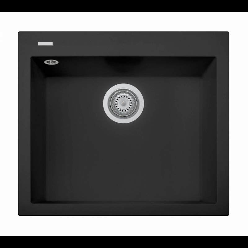 TELMA ON6010.26 Lavello CUBE Lavello 1 Vasca Sopratop 60x51 Cm Telmagranit Nero Opaco