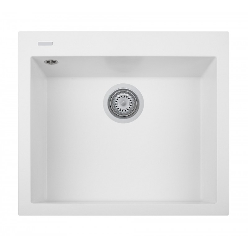 TELMA ON6010.28 Lavello CUBE Lavello 1 Vasca Sopratop 60x51 Cm Telmagranit Bianco Latte