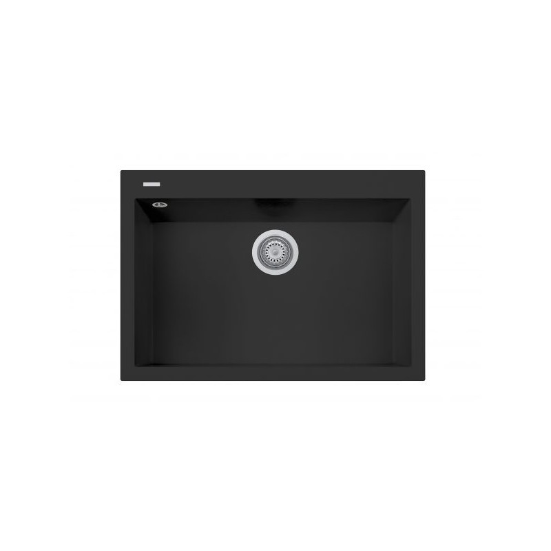 TELMA ON7610.26 Lavello CUBE Lavello 1 vasca sopratop 76x50 5 cm Telmagranit Nero Opaco