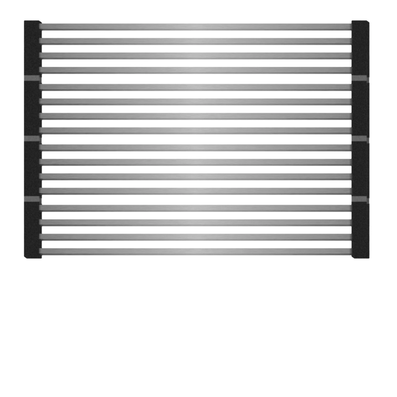 TELMA ROLLMAT.IX Gocciolatoio Pieghevole con Barre In Acciaio Inox E Silicone  442x316 Mm Colore Inox