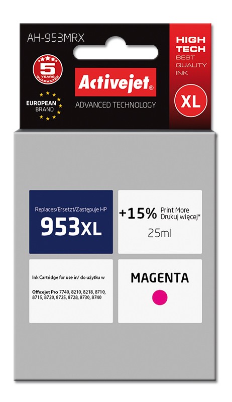 Activejet AH-953MRX cartuccia d'inchiostro 1 pz Compatibile Resa elevata (XL) Magenta