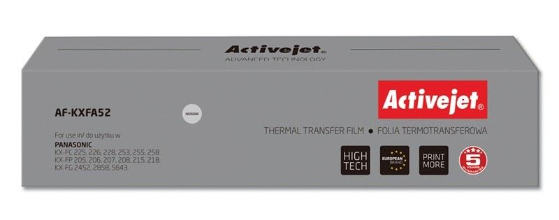 Activejet Pellicola di copiatura AF-KXFA52 (ricambio Panasonic KX-FA52 Supreme nero)