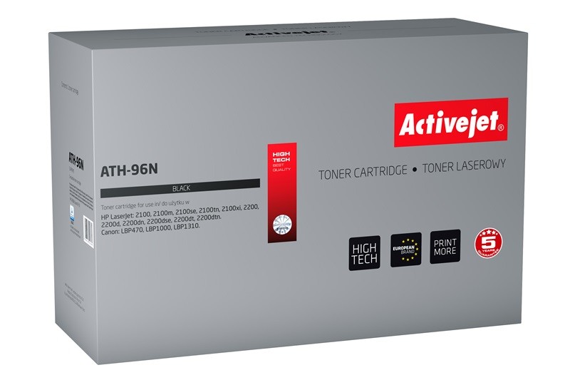 Activejet Toner ATH-96N (sostitutivo HP 96A C4096A Canon EP-32 Supremo 5700 pagine nero)