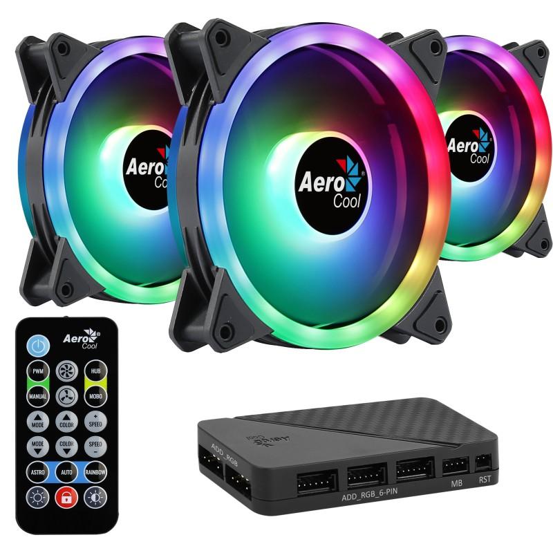 Aerocool Duo 12 Pro Case per computer Ventilatore cm Nero 3 pz