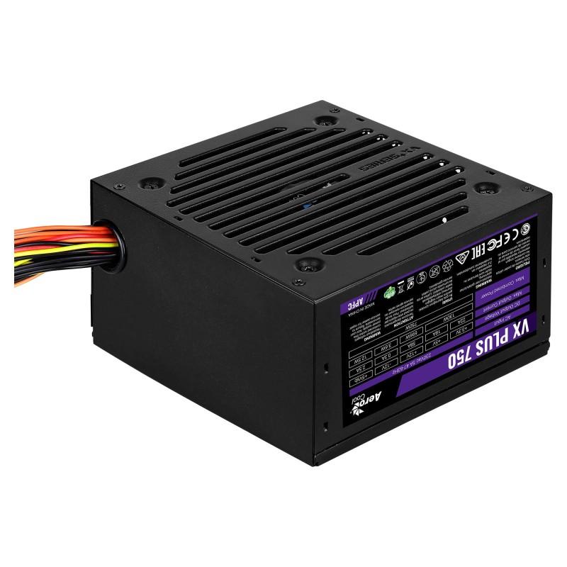 Aerocool VX PLUS 750 alimentatore per computer W 20+4 pin ATX Nero