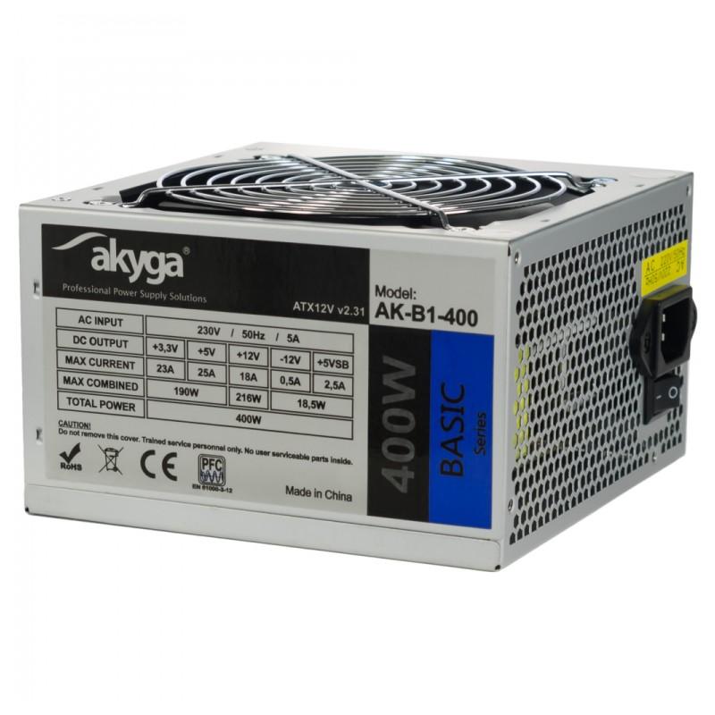 Akyga AK-B1-400 alimentatore per computer 400 W 20+4 pin ATX Verde