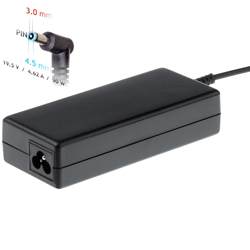 Akyga notebook power adapter AK-ND-26 19.5V/4.62A 90W 4.5x3.0 mm + pin HP adattatore e invertitore Interno Nero