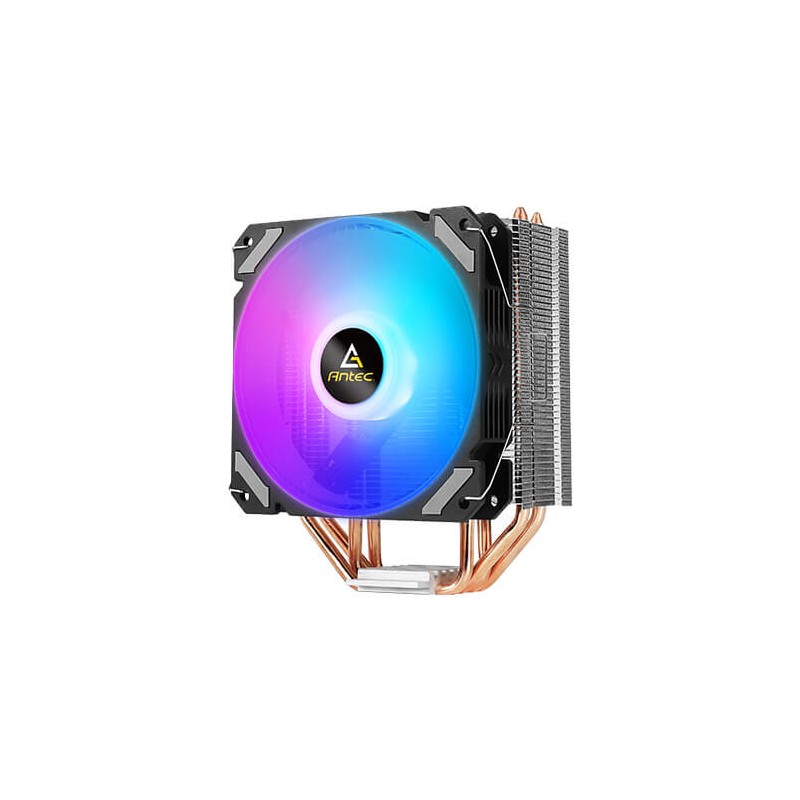 Antec A400i Circuiti integrati Raffreddatore d'aria 12 cm Nero Rame Argento 1 pz