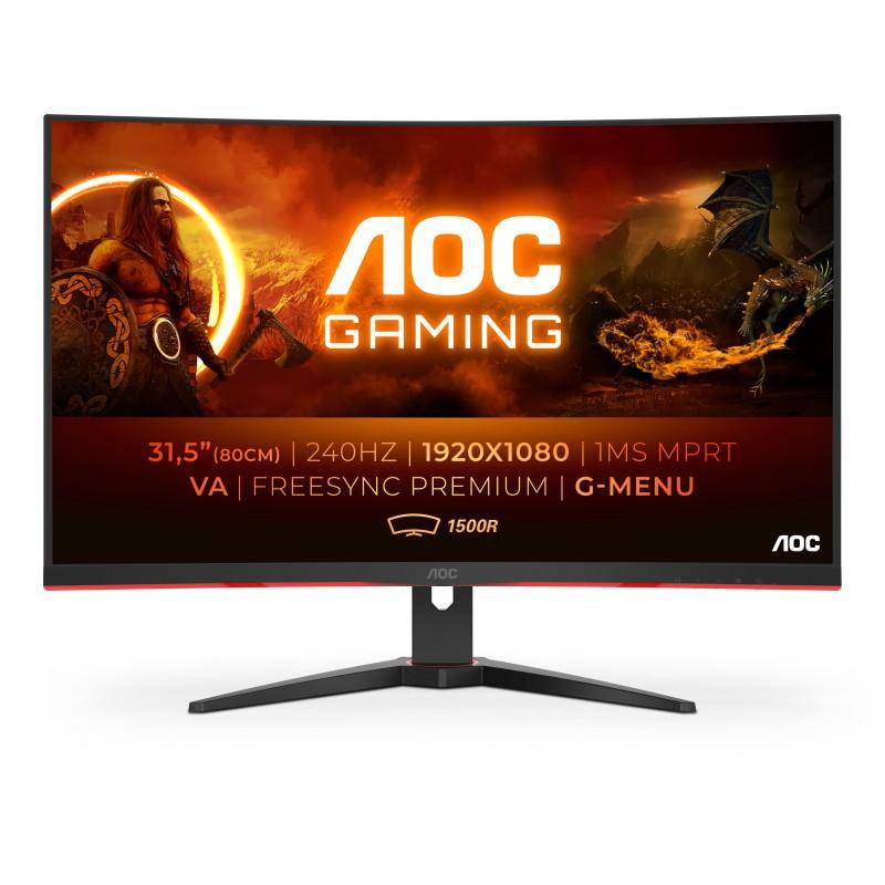 AOC G2 C32G2ZE/BK Monitor PC 80 cm (31.5") 1920 x 1080 Pixel Full HD LED Nero Rosso
