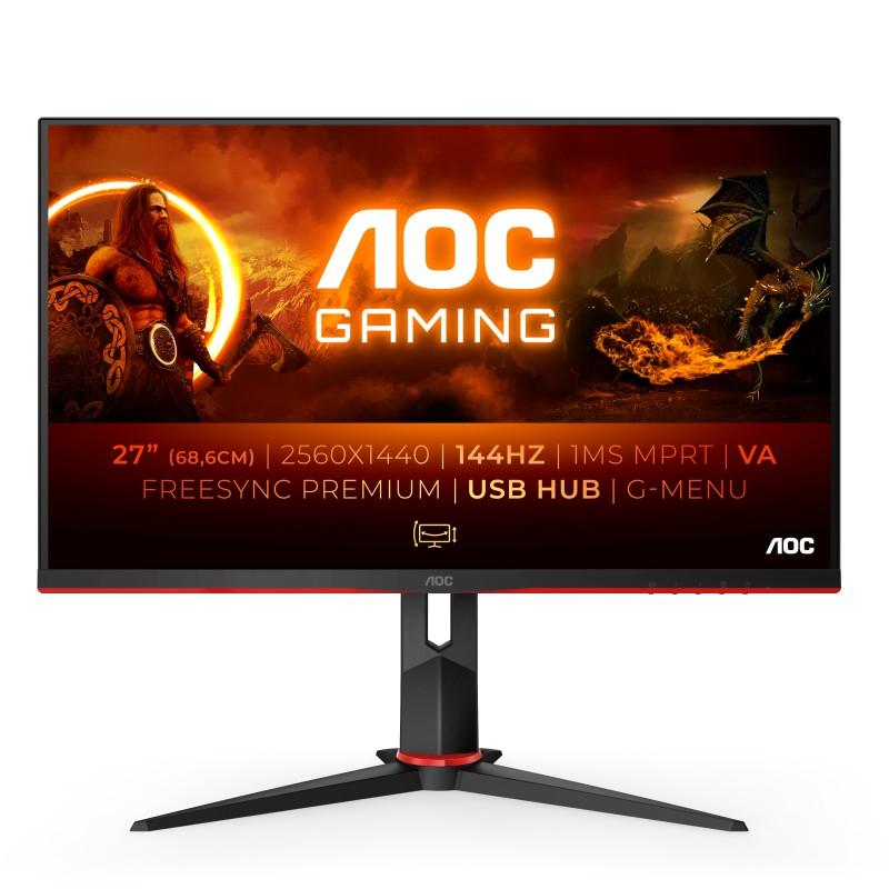 AOC G2 Q27G2U/BK Monitor PC 68.6 cm (27") 2560 x 1440 Pixel Quad HD LED Nero Rosso