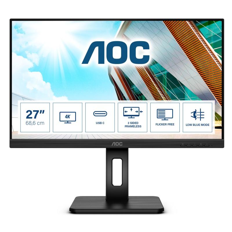 AOC U27P2CA Monitor PC 68.6 cm (27") 3840 x 2160 Pixel 4K Ultra HD LED Nero