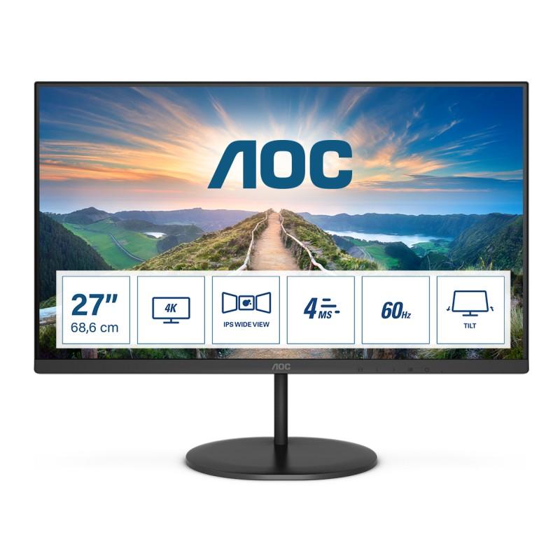 AOC V4 U27V4EA Monitor PC 68.6 cm (27") 3840 x 2160 Pixel 4K Ultra HD LED Nero