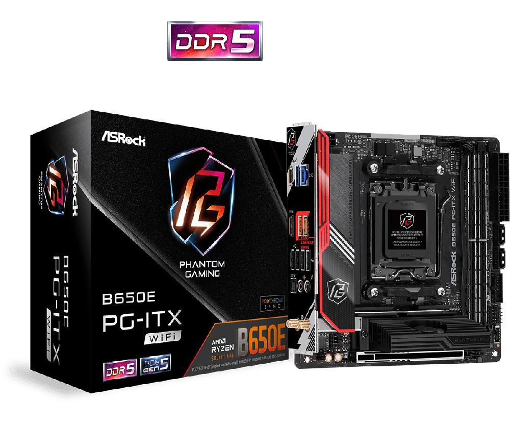 Asrock B650E PG-ITX WiFi AMD B650 Presa di corrente AM5 mini ITX