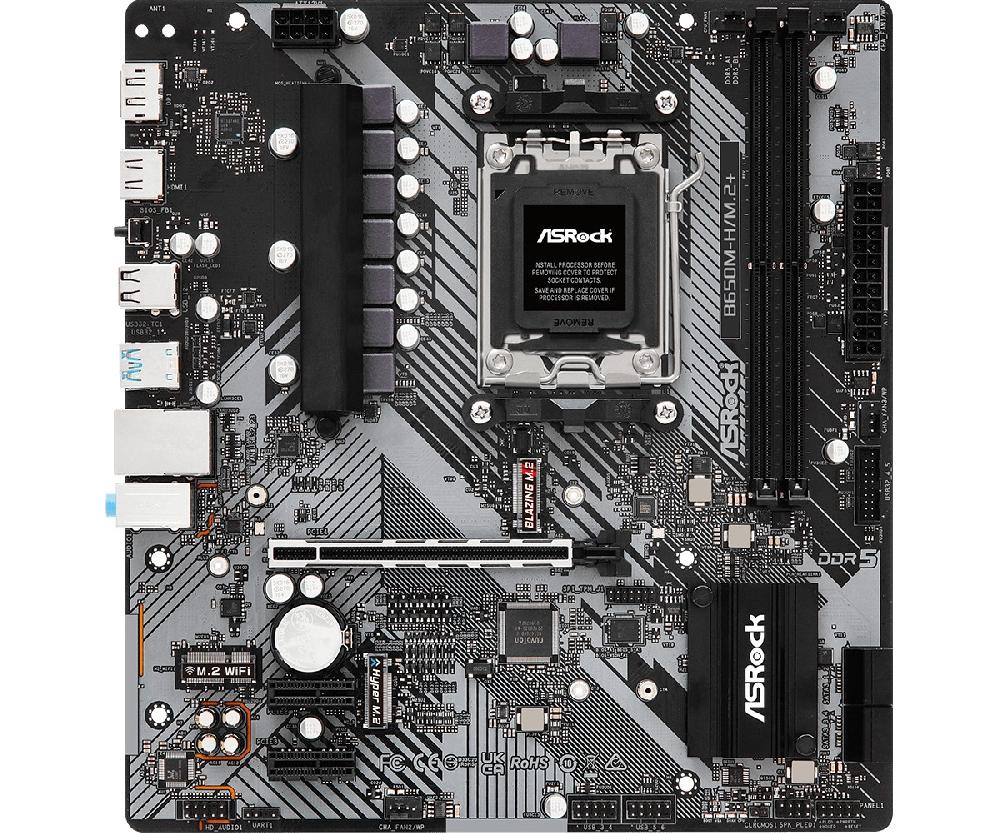 Asrock B650M-H/M.2+ AMD B650 Presa di corrente AM5 micro ATX