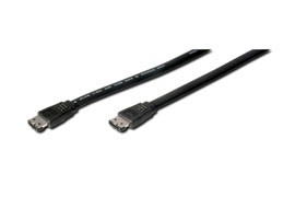 ASSMANN Electronic SATA Anschlusskabel eSATA I-Type BL cavo SATA 1 m Nero