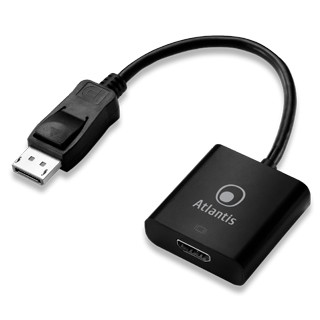 Atlantis Land A04-DP_HDMI cavo e adattatore video 0.2 m DisplayPort HDMI Nero