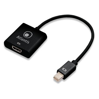 Atlantis Land A04-MINIDP_HDMI cavo e adattatore video 0.2 m Mini DisplayPort HDMI tipo A (Standard) Nero