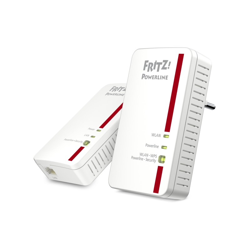 AVM FRITZ Powerline 1240E WLAN 1200 Mbit/s Collegamento ethernet LAN Wi-Fi Rosso Bianco 2 pz