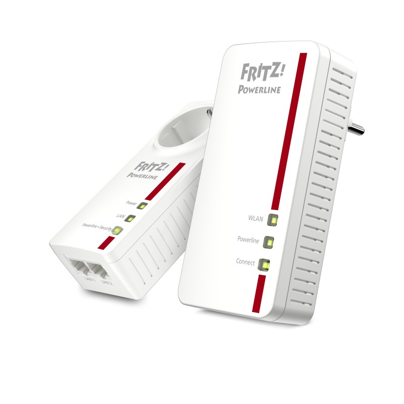 AVM FRITZ Powerline Powerline 1260E WLAN Set 1200 Mbit/s Collegamento ethernet LAN Wi-Fi Bianco 2 pz