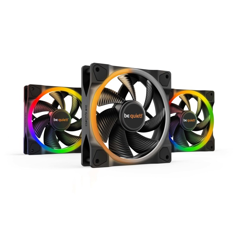 be quiet Light Wings 120mm PWM Triple Pack Case per computer Ventilatore 12 cm Nero 3 pz