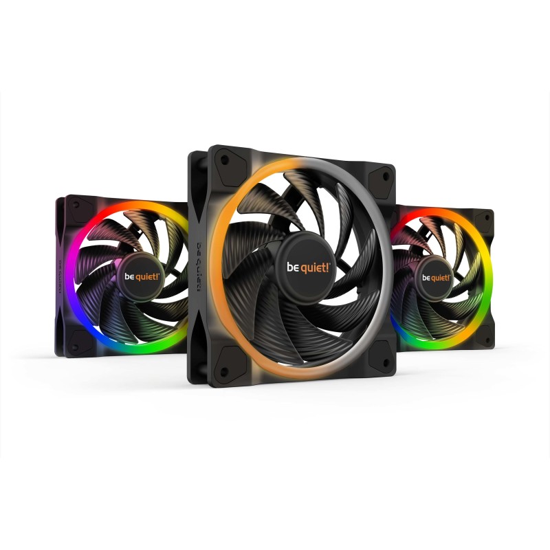 be quiet Light Wings 120mm PWM Triple Pack high-speed Case per computer Ventilatore 12 cm Nero 3 pz