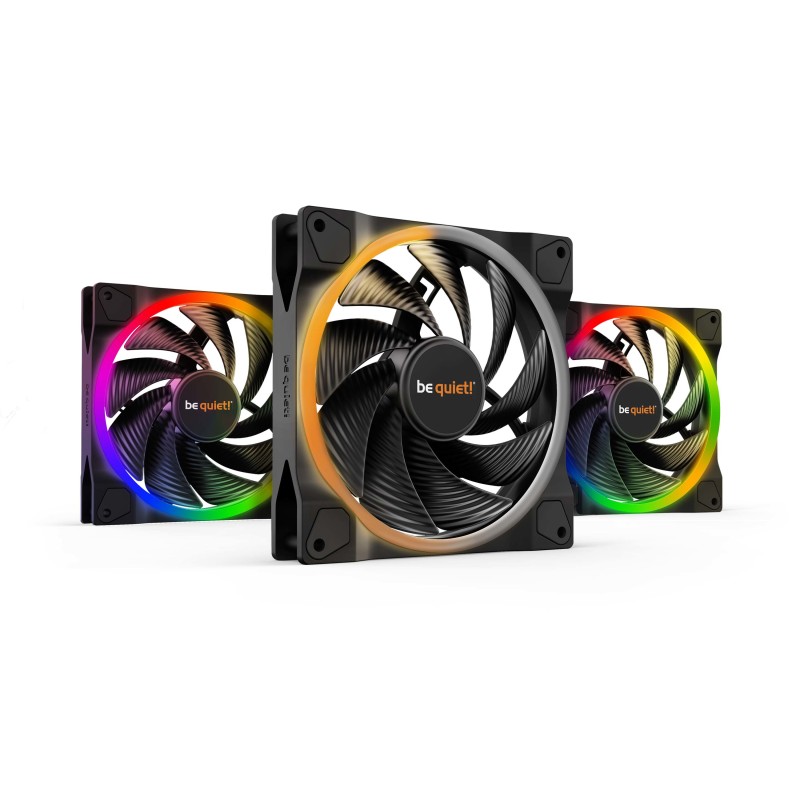 be quiet Light Wings 140mm PWM Triple Pack high-speed Case per computer Ventilatore 14 cm Nero 3 pz