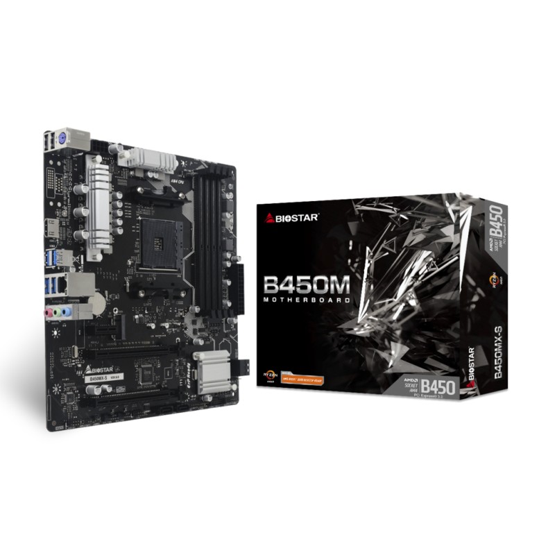 Biostar B450MX-S scheda madre AMD B450 Socket AM4 micro ATX