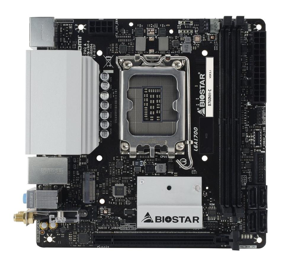 Biostar B760NH-E scheda madre Intel B760 LGA 1700 mini ITX