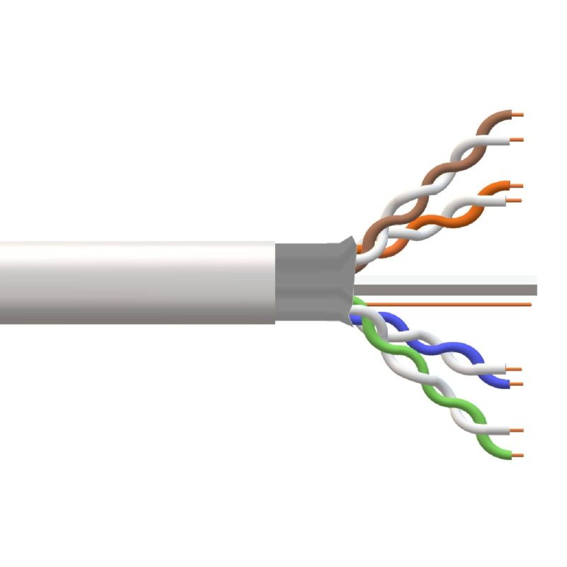 BOBINA RETE FTP CAT6 305MT CCA SL CERT.CPR AWG23 CAVO SOLIDO ADJ