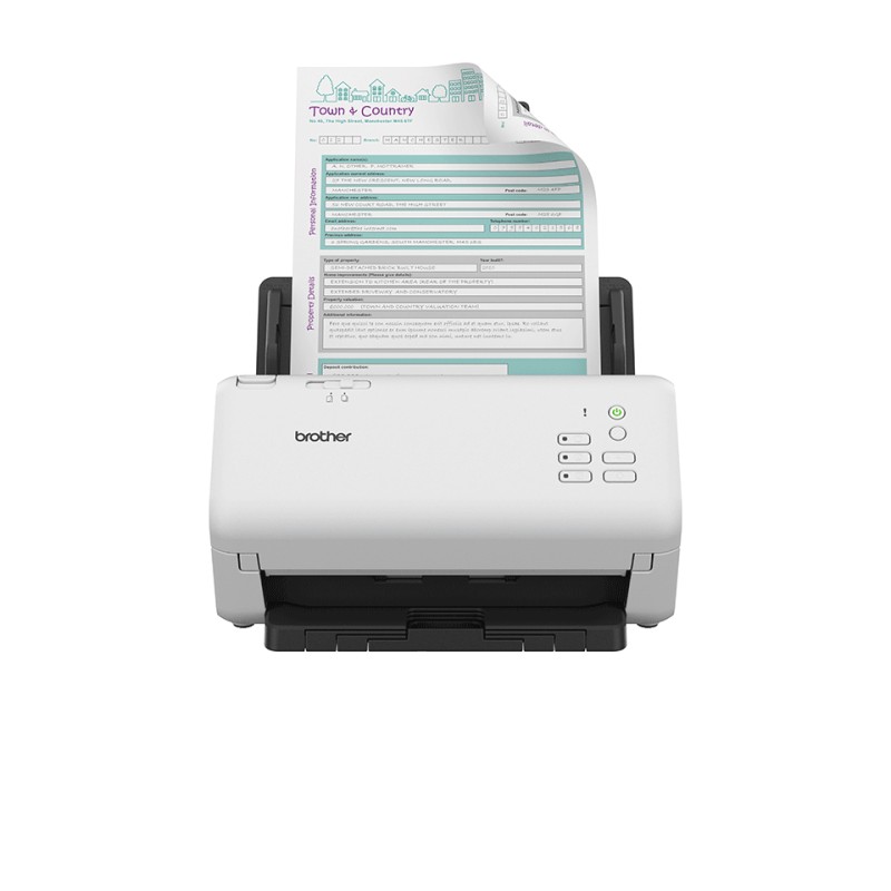 Brother ADS-4300N Scanner ADF 600 x DPI A4 Nero Bianco
