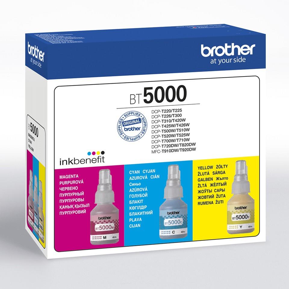 Brother BT5000CLVAL cartuccia d'inchiostro 3 pz Compatibile Ciano Magenta Giallo