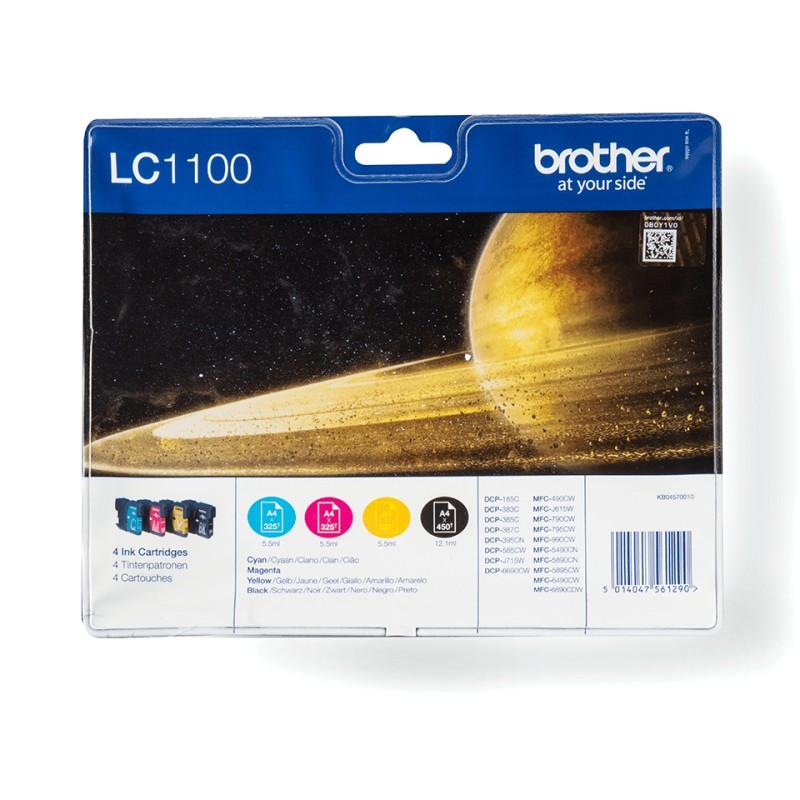 Brother LC1100VALBP cartuccia d'inchiostro 4 pz Originale Nero Ciano Magenta Giallo